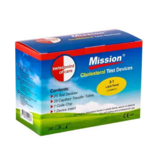 MISSION kolesterooli testiribad 25tk