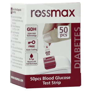 Testiribad Rossmax HS200 glükomeetrile 50tk